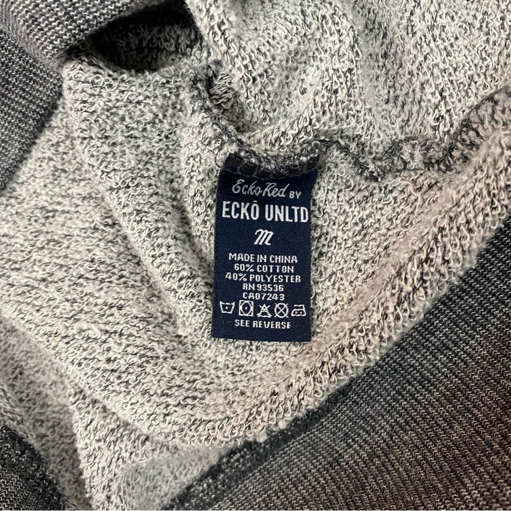 Ecko Unltd Zip‎ Up Hoodie Grey Y2K Women’s M - Picture 7 of 8